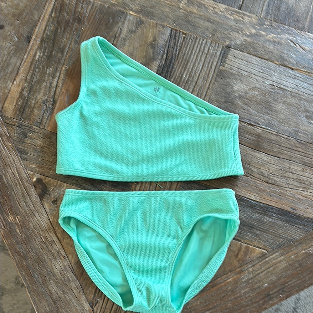 GAP Mint Green One-Shoulder Bikini Set